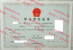 上海应用技术学院学士学位证书样本
