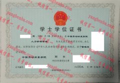 中国劳动关系学院学士学位证书样本