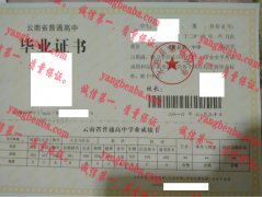 永胜县第一中学毕业证样本